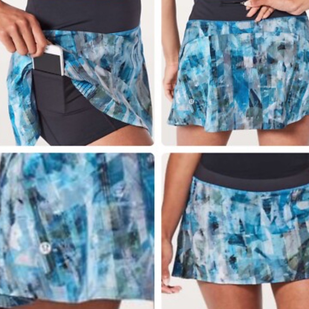 Lululemon pace  rival skirt in sun dazed multi blue Athletic Skirt